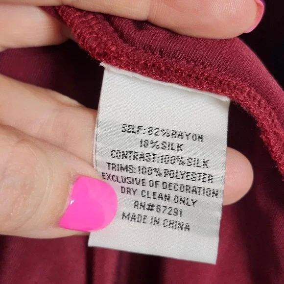 JOHNNY WAS Marcella Velvet Duster Silk Blend Embroidered S Wine - Picture 5 of 10